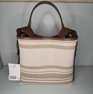 BNWT H&M Canvas Striped Bag